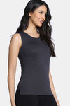 Zivame Knit Poly Thermal Spaghetti Top - Neutral Gray — thumbnail 2